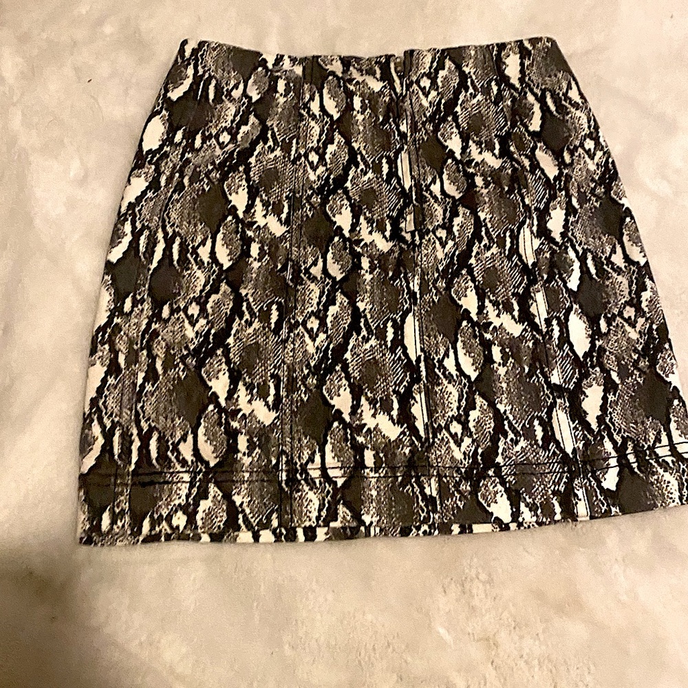 Snake skin mini skirt